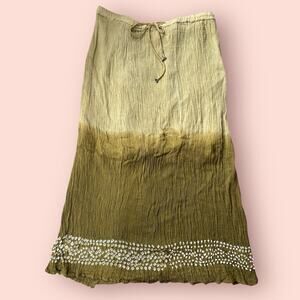 Y2K Women Maxi Skirt Whimsygoth Fairy Grunge Boho Cottage Low Rise Medium Large